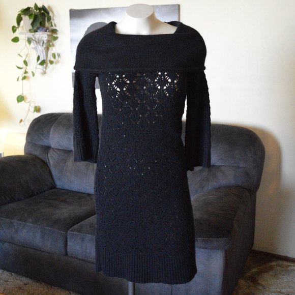 Juicy Couture Knitted Sweater Dress Cowl Neck Spring - Picture 2 of 5